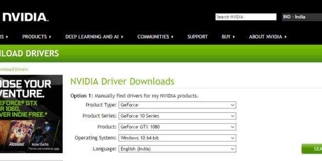 how to install nvidia drivers windows 10